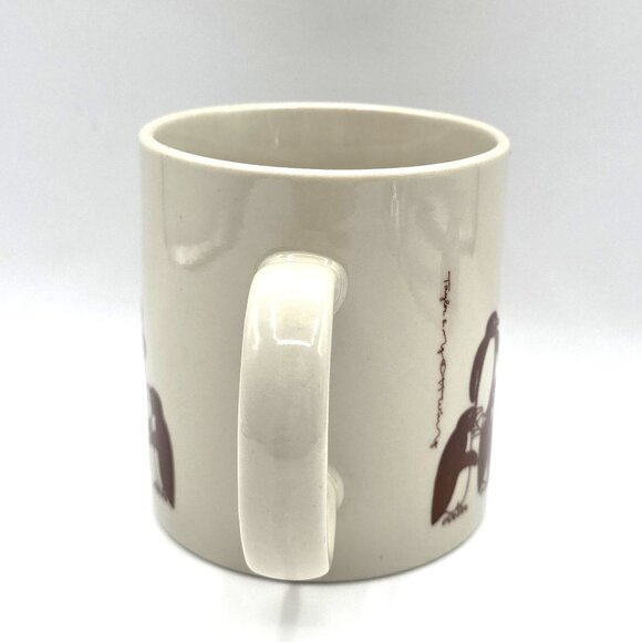 1979 TAYLOR & NG Naughty Penguins Brown and Cream MUG CUP Vintage JAPAN - Picture 4 of 11